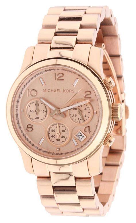 michael kors rose gold small watch|rose gold mk watch women's.